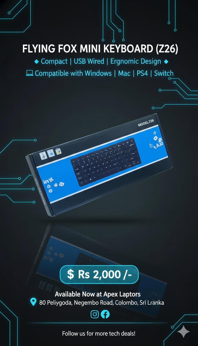 Flying Fox Mini Keyboard (Z26, Model 726) — Compact & Portable Typing