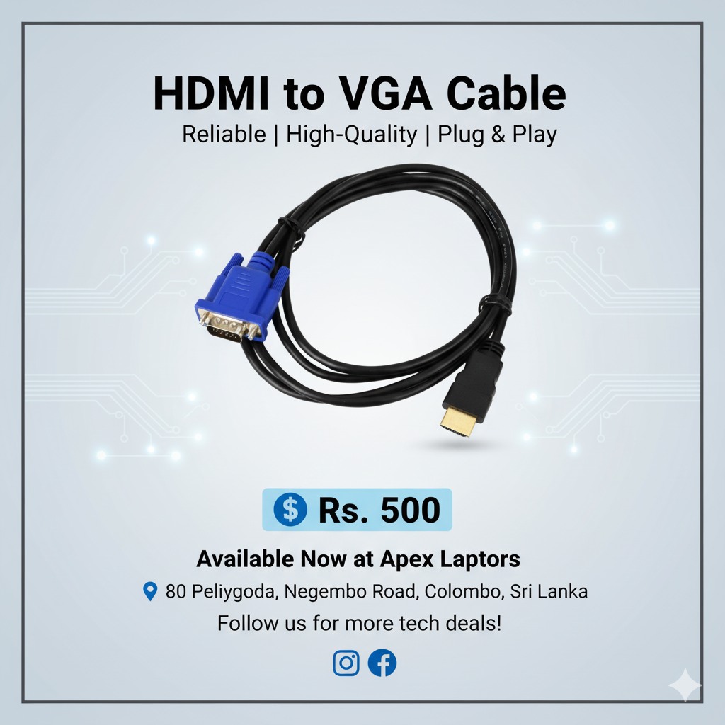 HDMI to VGA Cable — Seamless Video Conversion