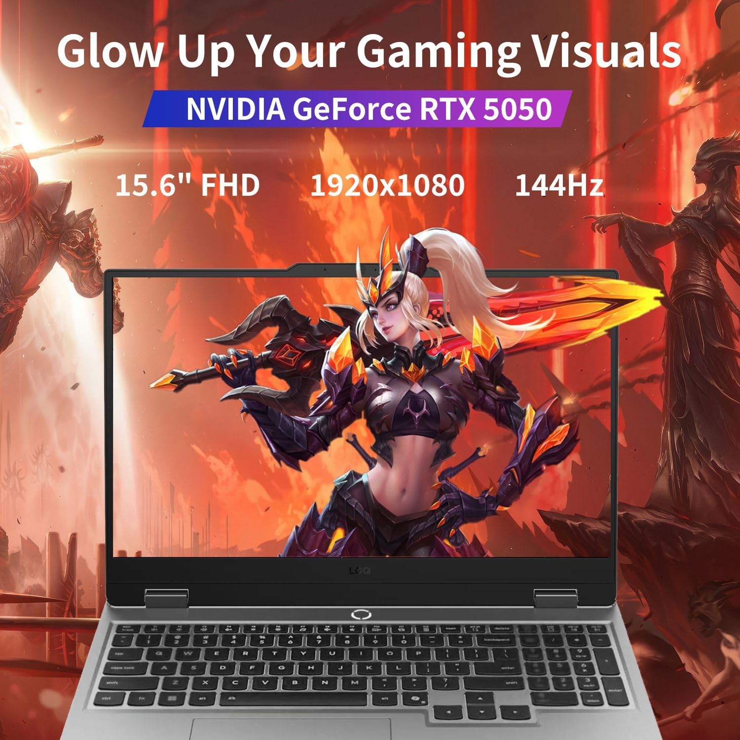 Lenovo LOQ 15IRX10 RTX 5050 Gaming Laptop, 15.6" FHD 144Hz, Intel Core i5-13450HX (Beats Intel i7), 16GB DDR5 RAM, 512 GB SSD, - Image 3
