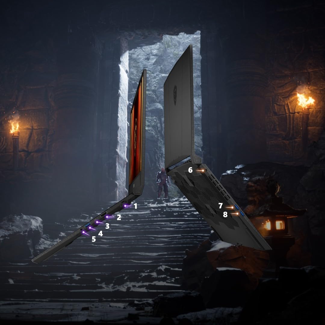 MSI Katana 15 HX, Intel 14th Gen. i7-14650HX, 40CM FHD 144Hz Gaming Laptop (16GB/512GB NVMe SSD/Windows 11 Home/NVIDIA GeForce RTX 5050, GDDR7 8GB/Black/2.4Kg) B14WEK-437IN - Image 6