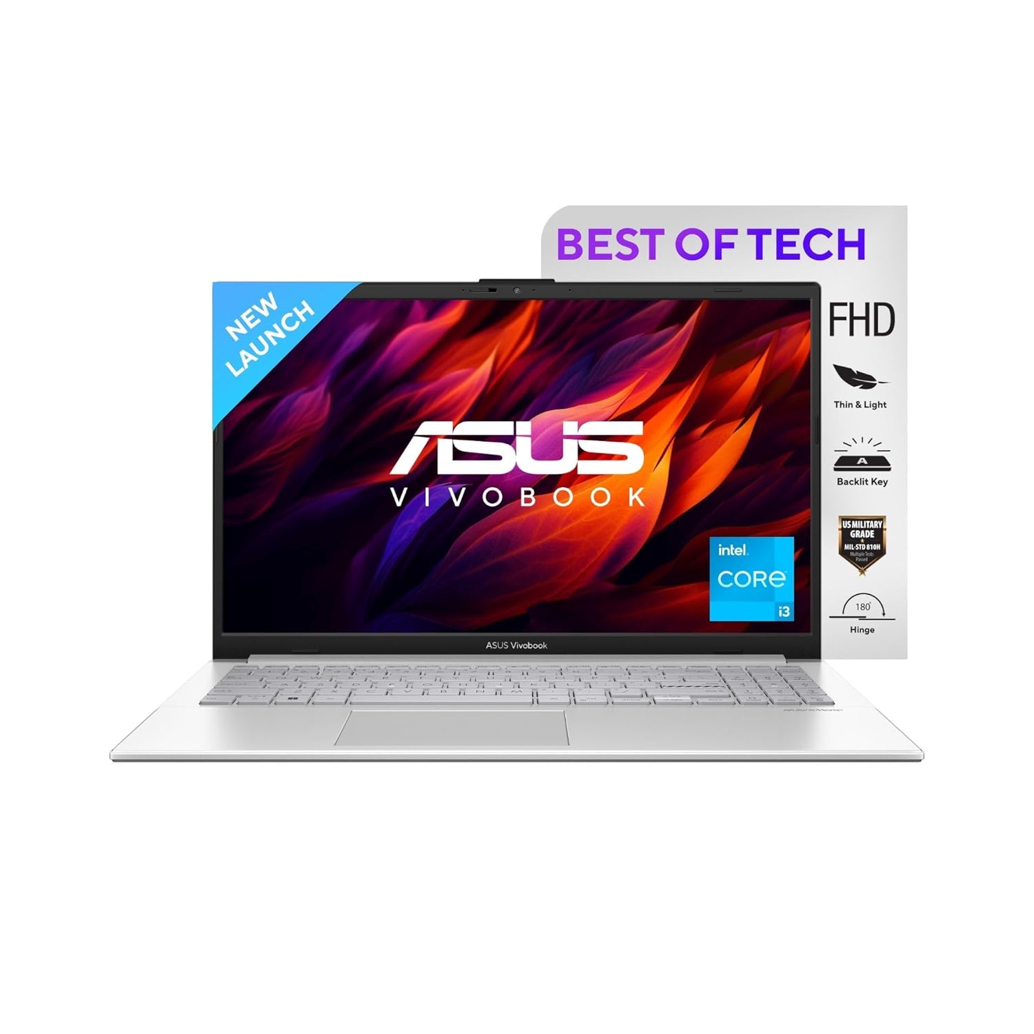 Asus VivoBook E1504G, 15.6" FHD Display, Intel Core i3-N305 Processor/13th Genration, 8GB RAM, 256GB SSD,